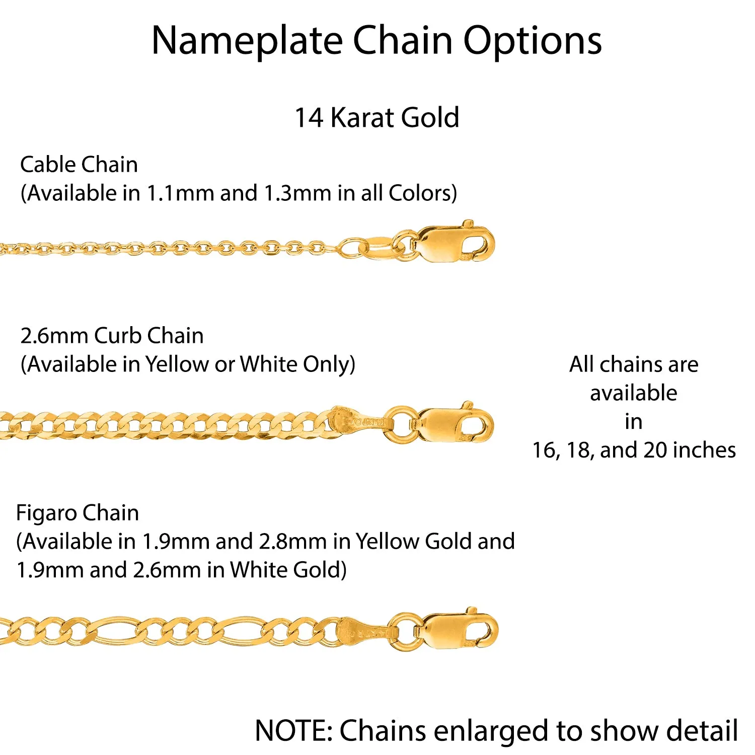 14 Karat Bold Script Name Necklace with Tail