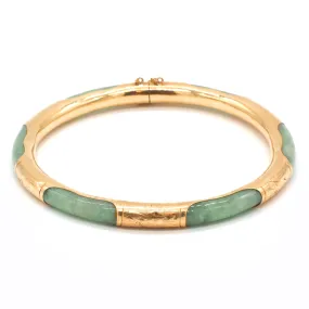 14K Gold & Jade 7'' Bracelet