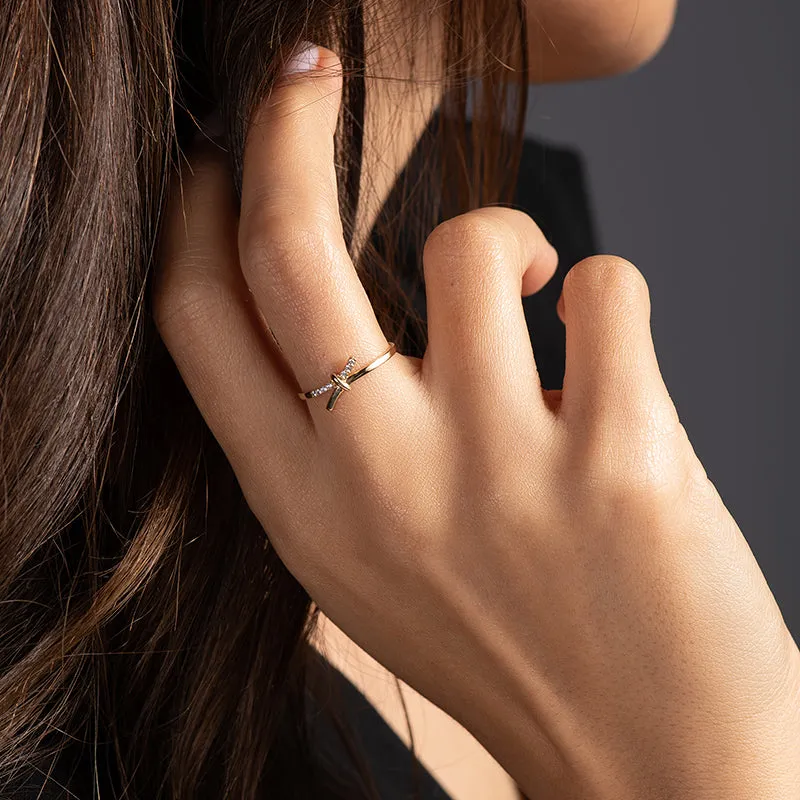 14K Solid Gold Knot Ring
