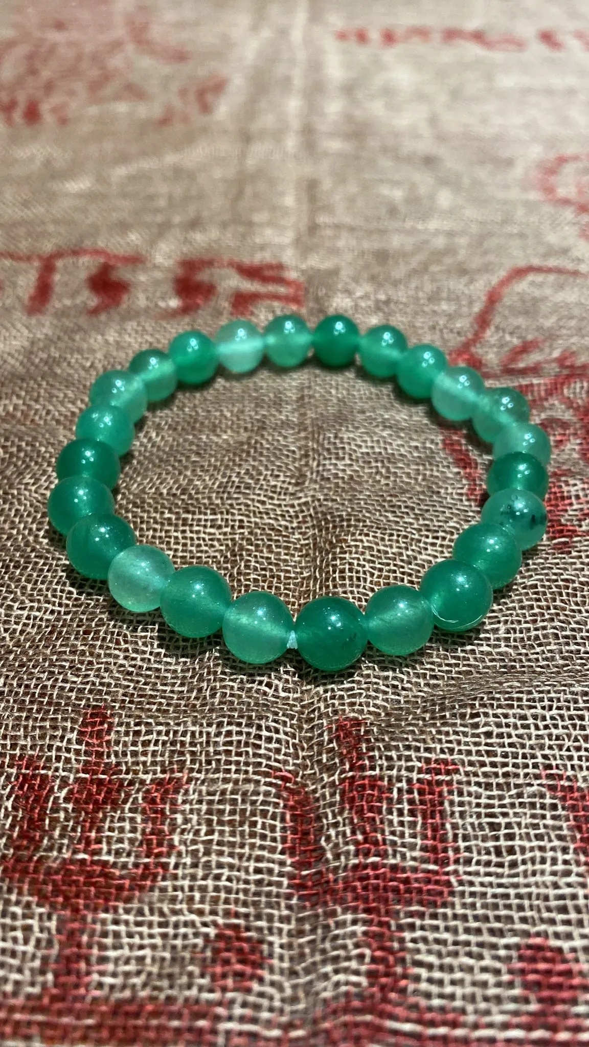 8MM Light Jade Bead Stretchy Bracelet