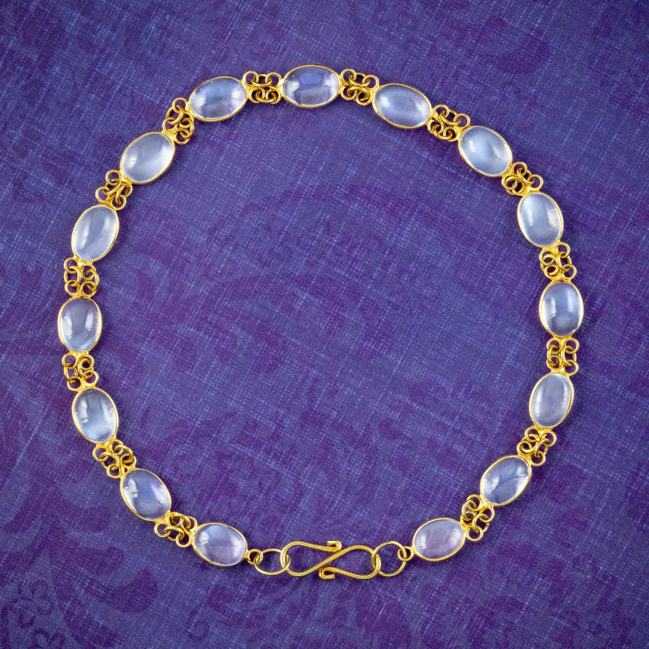Antique Victorian Moonstone Bracelet 18ct Gold 12ct Total