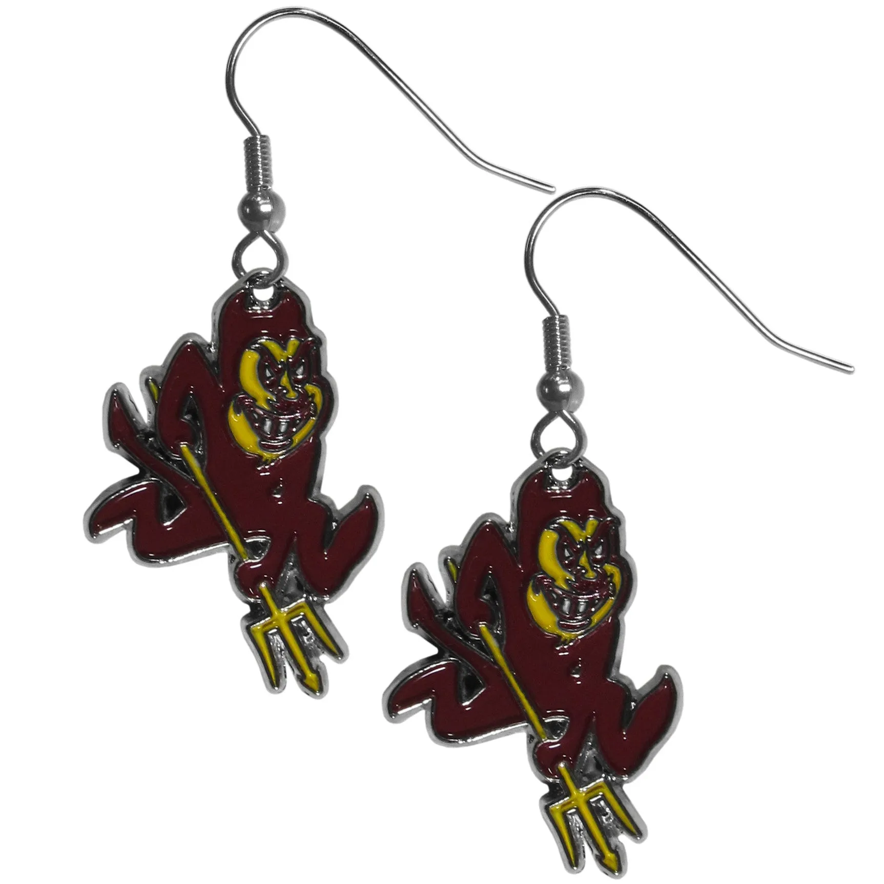 Arizona St. Sun Devils Chrome Dangle Earrings