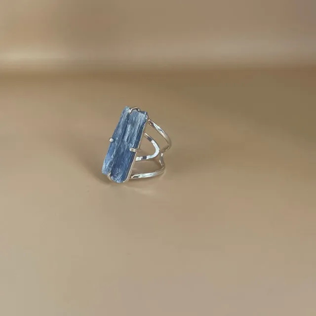 Blue Kyanite Crystal Ring