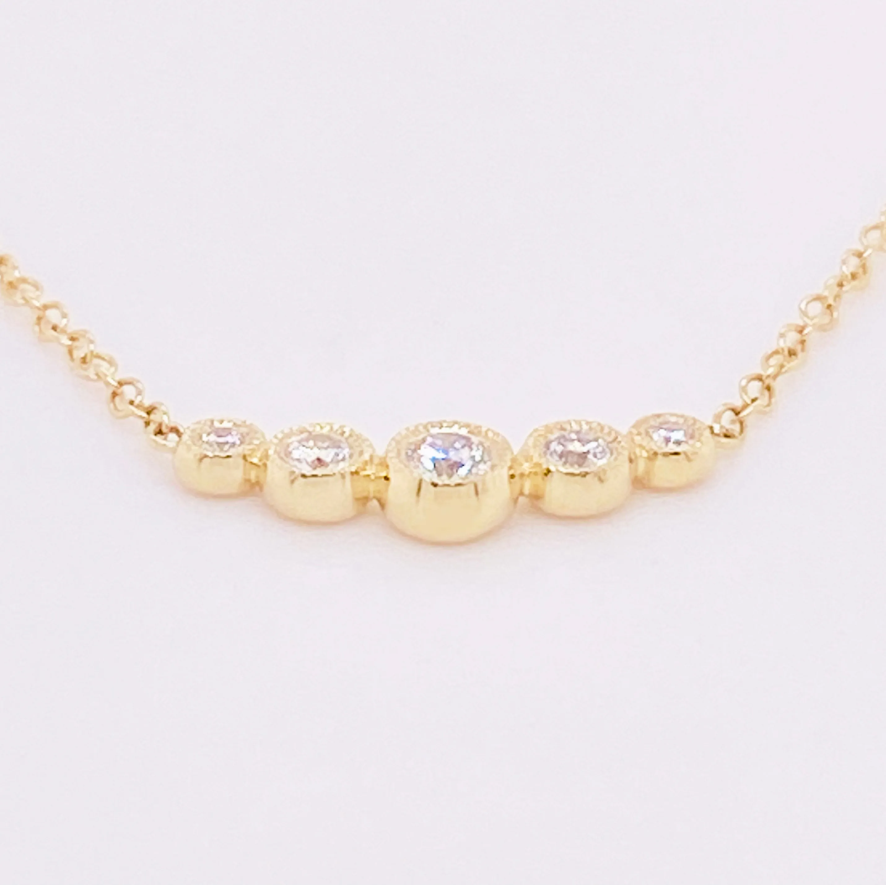 Diamond Bezel Bar Necklace