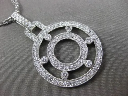 ESTATE LARGE 2.74CT DIAMOND 18KT WHITE GOLD 3D ETOILE BY THE YARD NECKLACE