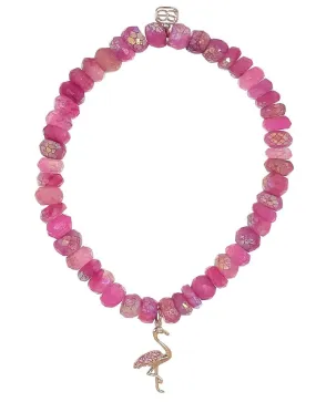 Flamingo Fuschia Moonstone Bracelet