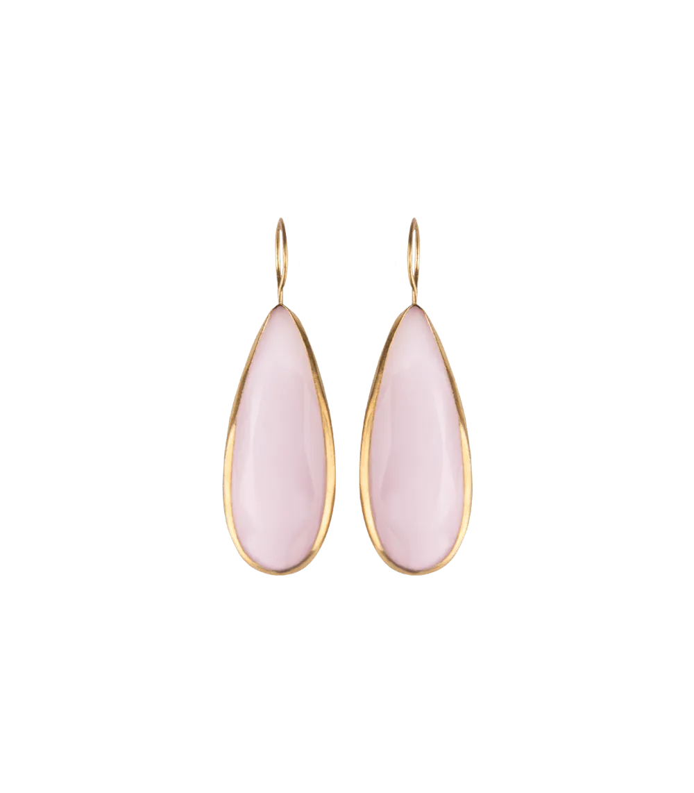 Jade Earrings Drop Cat Eyes