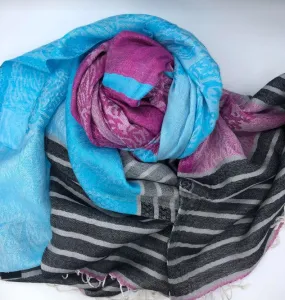 Long Striped Women`s Scarf