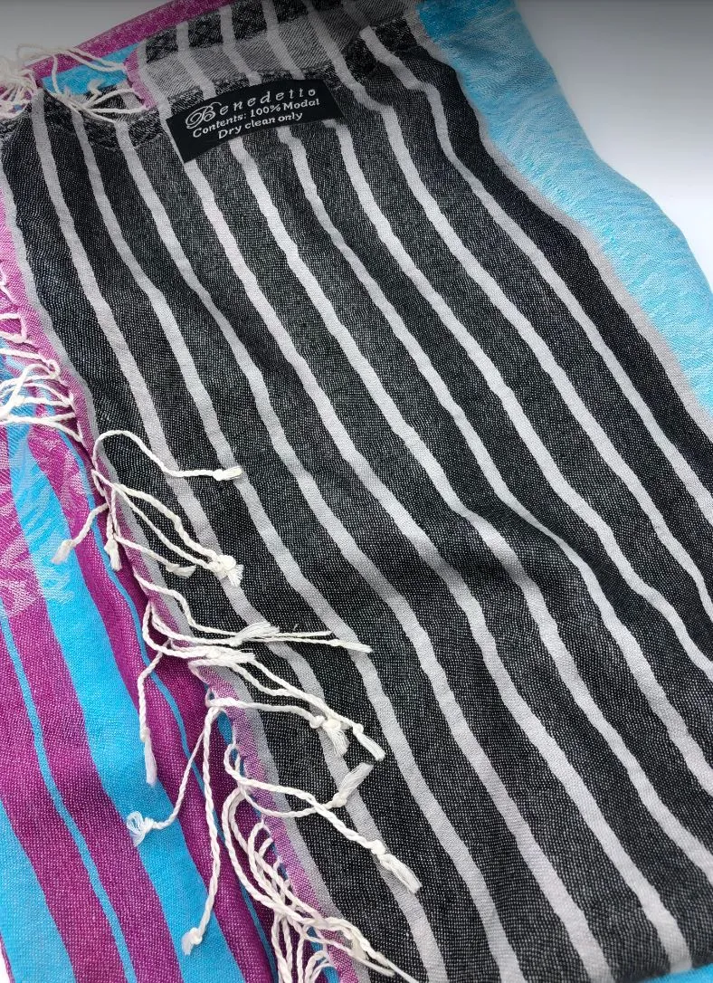 Long Striped Women`s Scarf