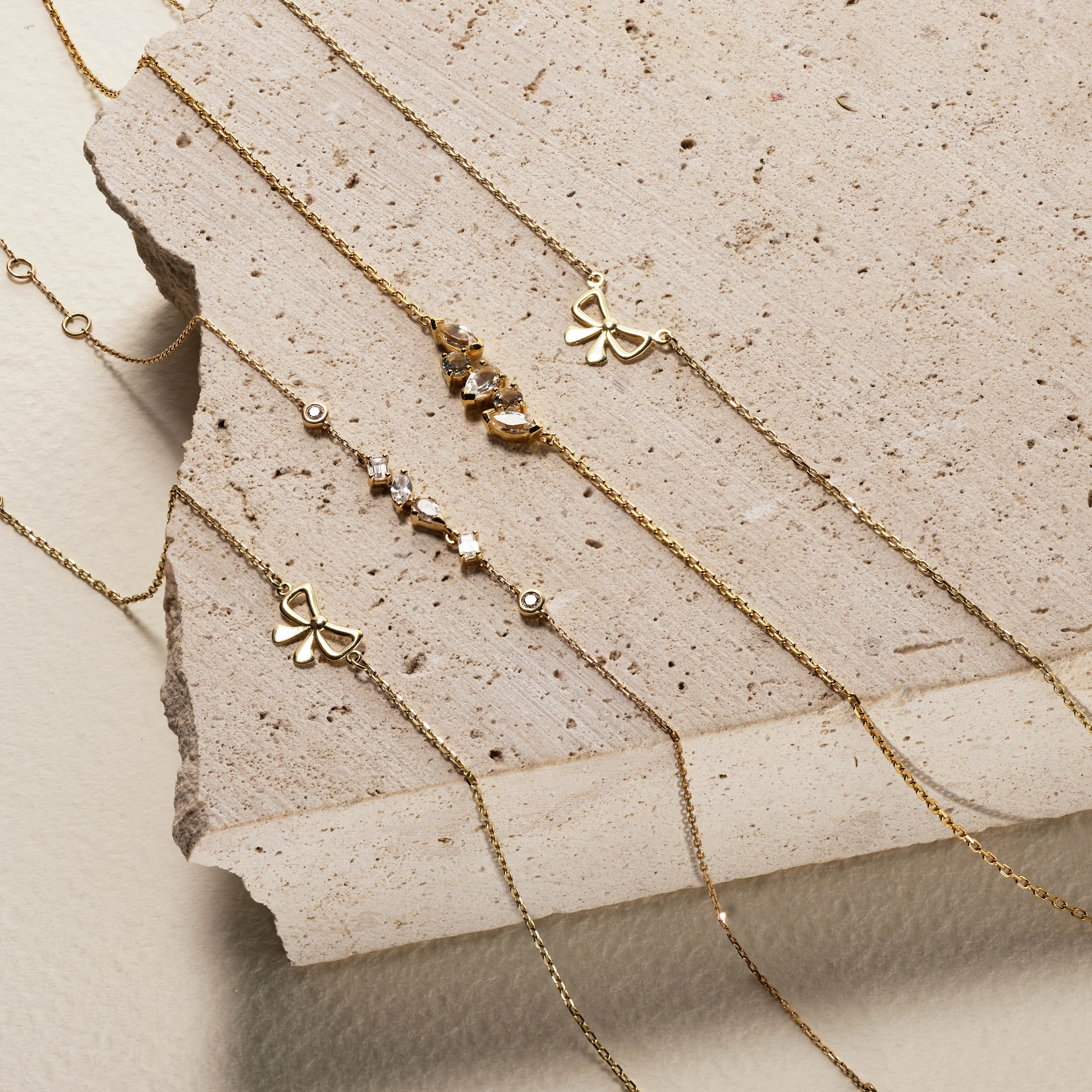 Medley x Dinnara Micro Bow Bracelet in 10k Gold