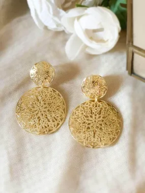 Minimalistic Stencil Earring Gold