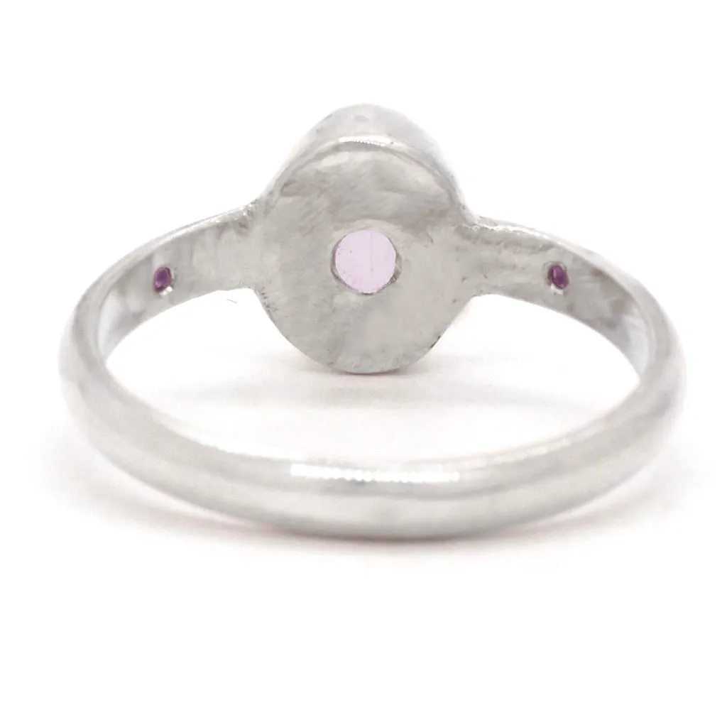 Morganite & Pink Sapphire Ring (size 8 1/2)
