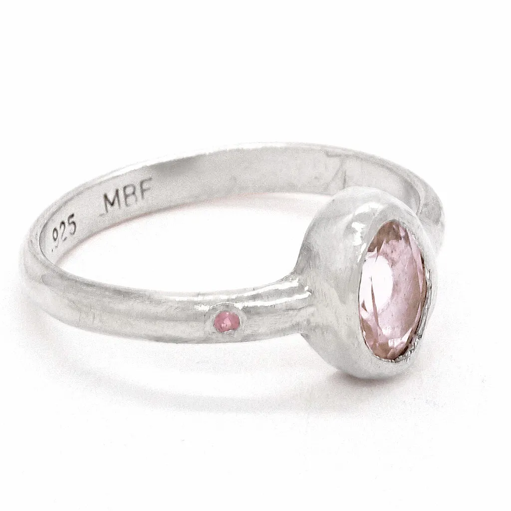 Morganite & Pink Sapphire Ring (size 8 1/2)