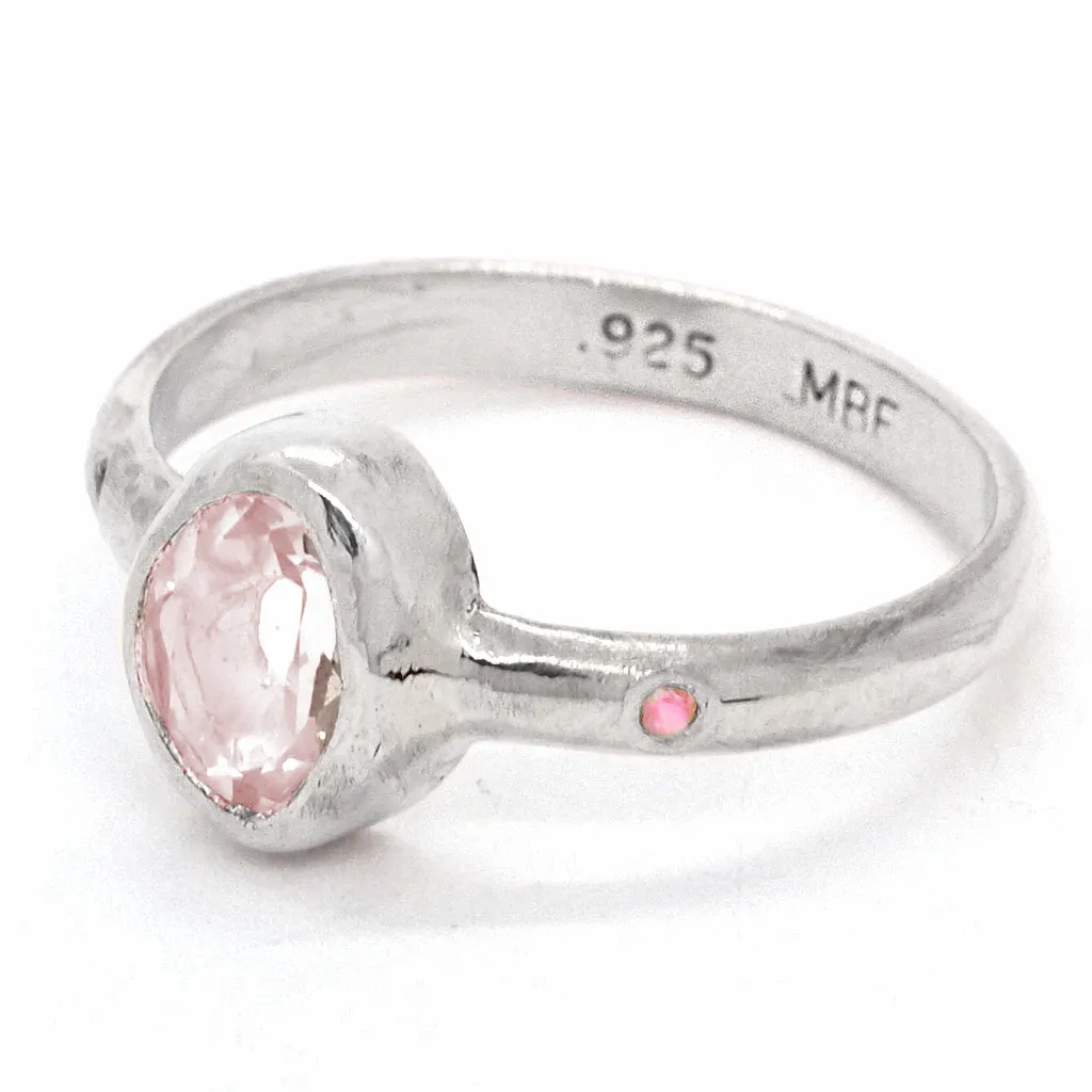 Morganite & Pink Sapphire Ring (size 8 1/2)