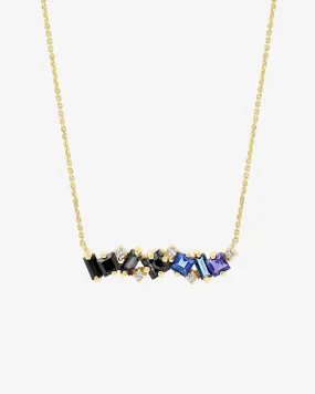 Nadima Dark Blue Ombre Milli Bar Pendant