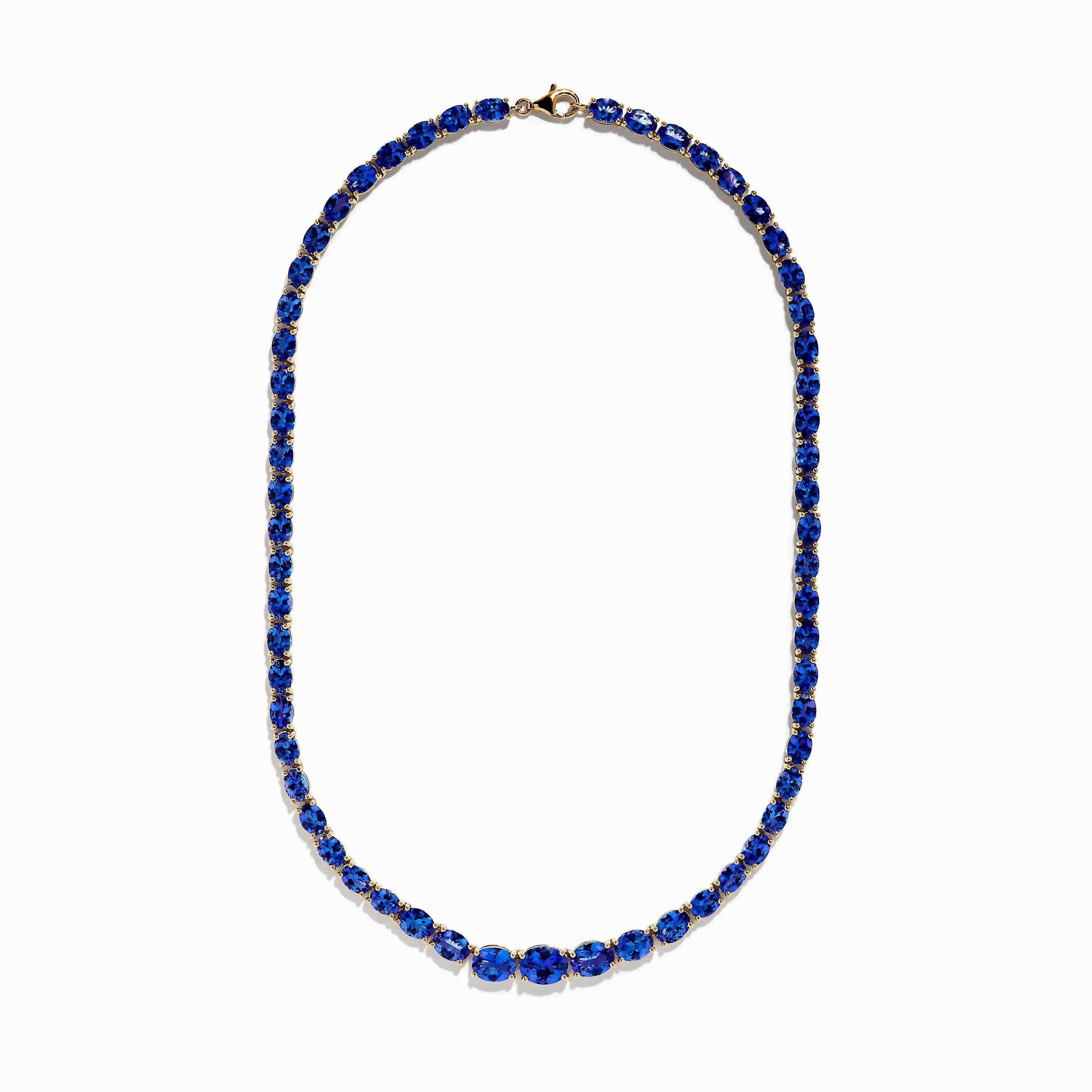 Nahla Siri 14K Yellow Gold Tanzanite Graduated Tennis Necklace