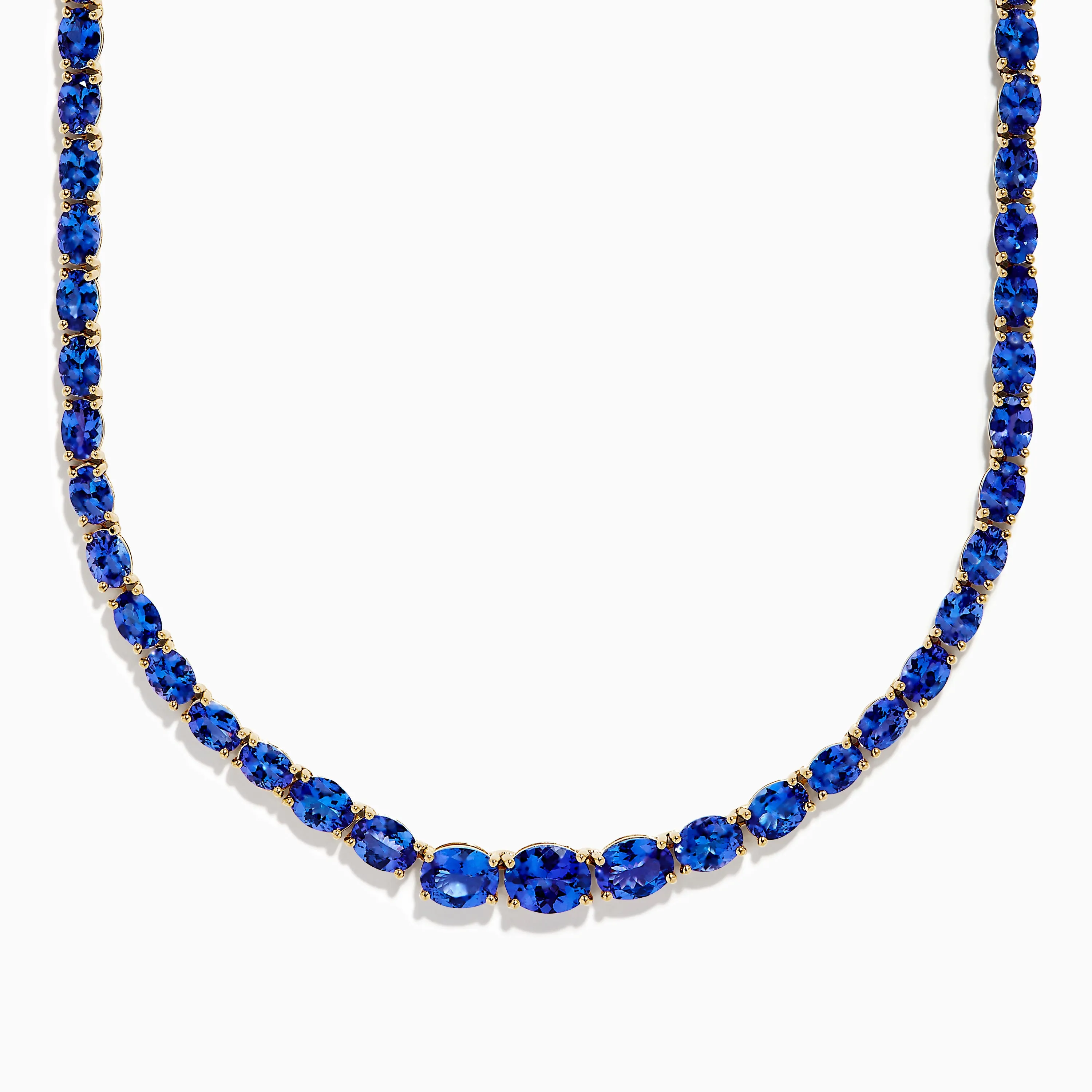 Nahla Siri 14K Yellow Gold Tanzanite Graduated Tennis Necklace