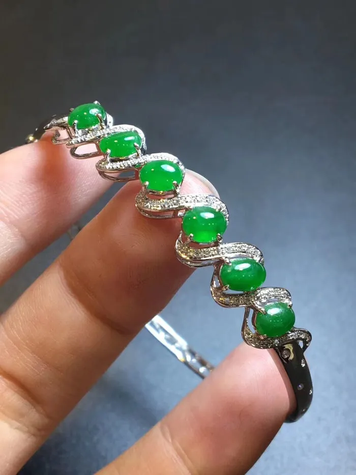 Natural Jade Bracelet Jadeite Bracelet NBT73