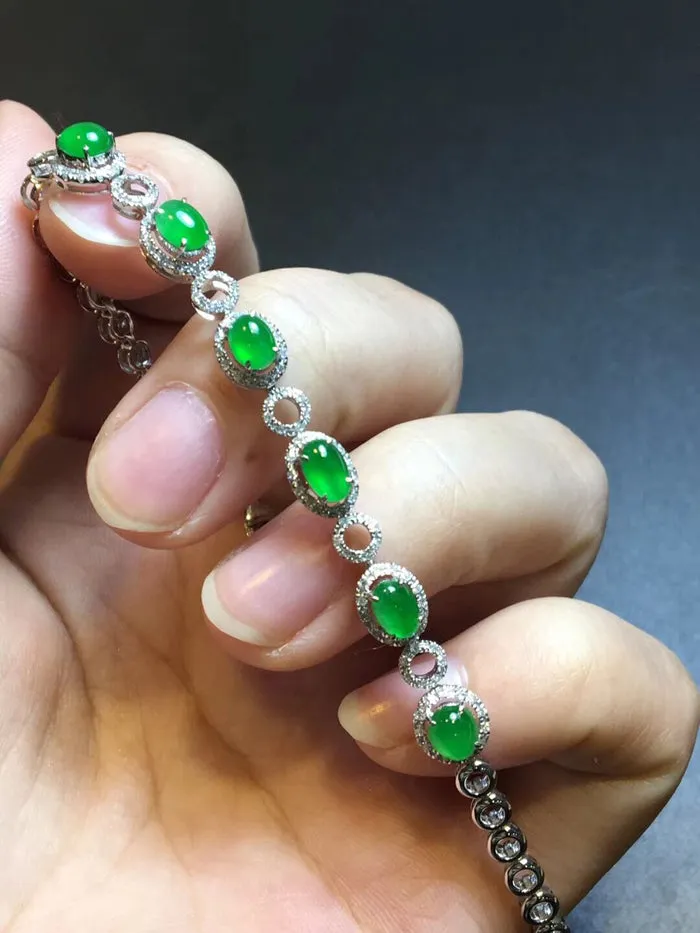 Natural Jade Bracelet Jadeite Bracelet NBT84