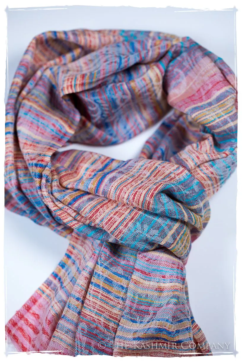 Nedda Champs de Paisley Ivory Kashmir Wool Scarf