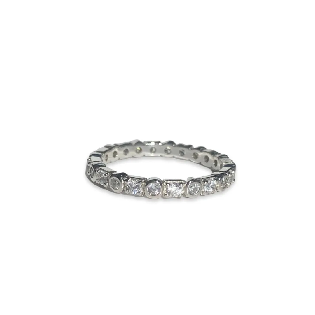 Noelia Circle Square Patterned Ring