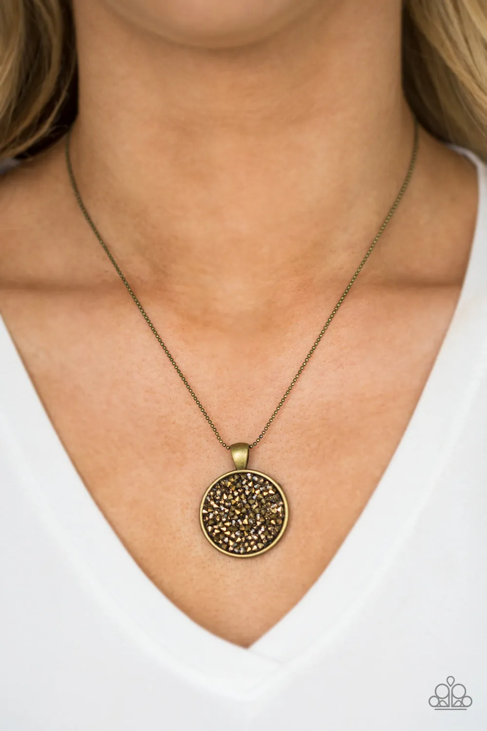 Open Door Jewelry - Bite The STARDUST - Brass Necklace - Paparazzi Accessories
