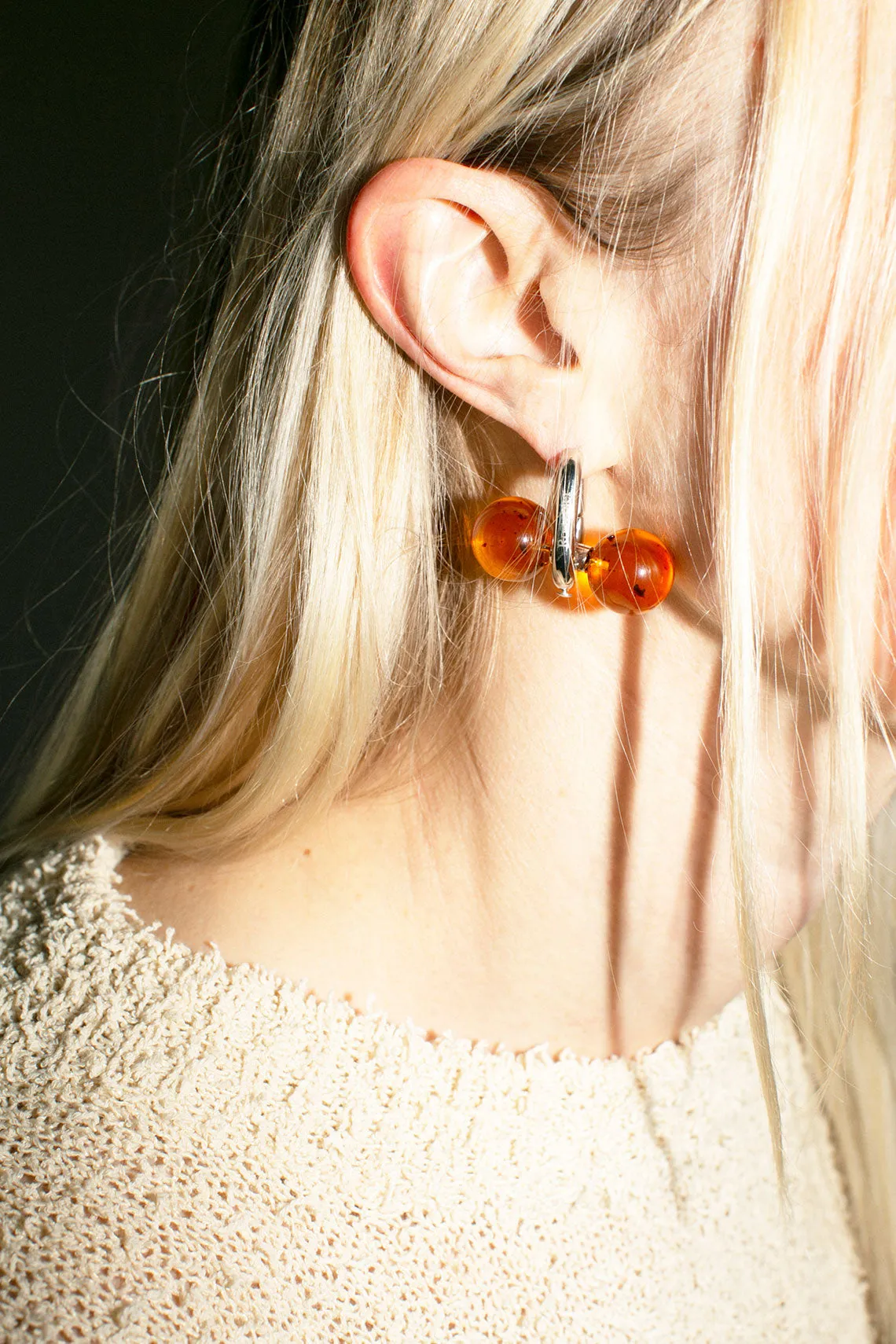 Silver Sphere Earrings