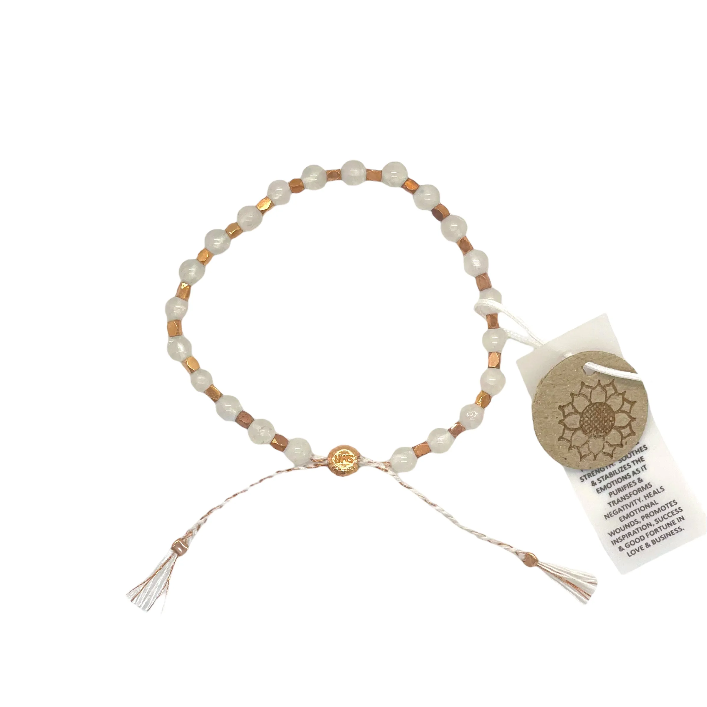 smr | rainbow moonstone with yellow gold | Signature Collection bracelet