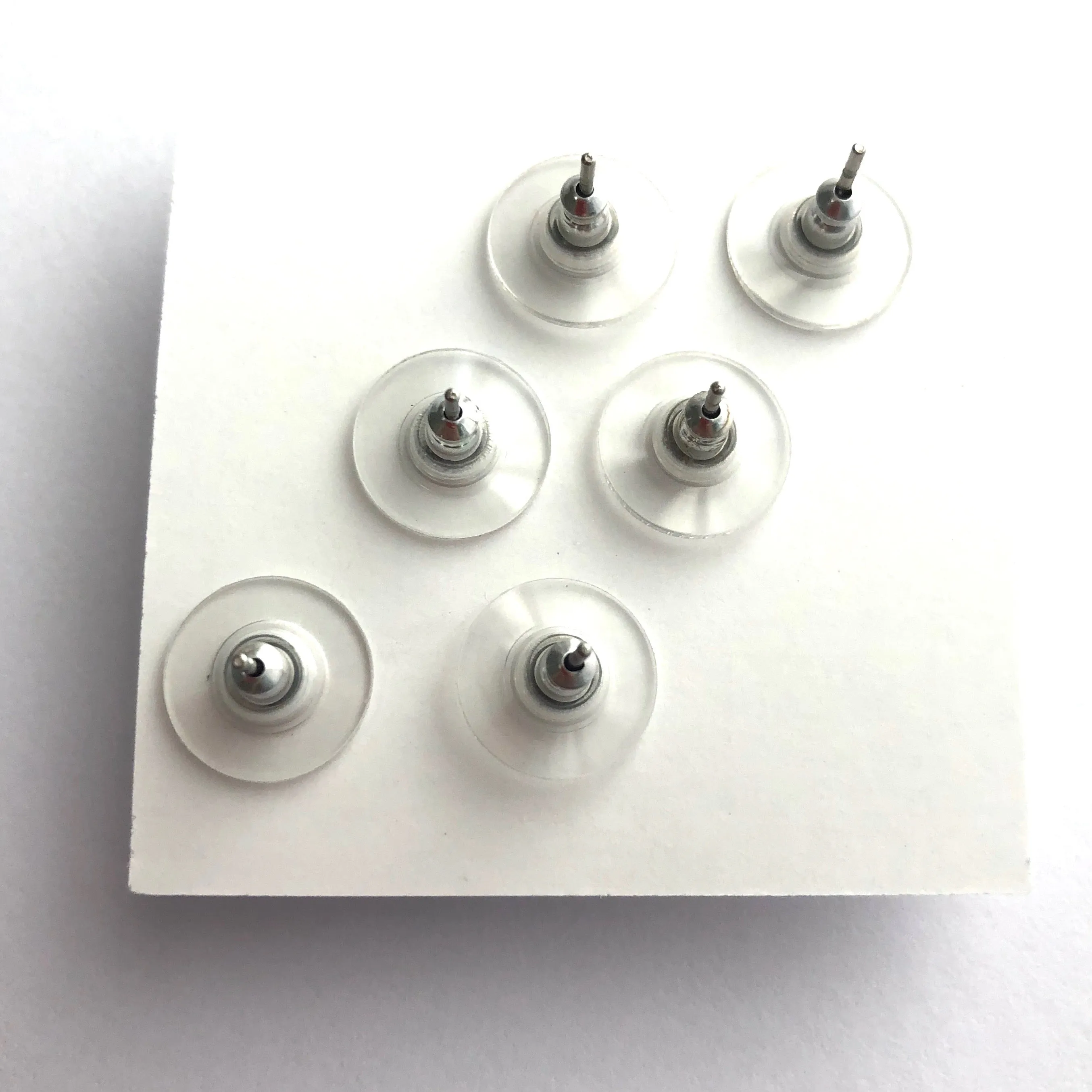 Spring Sherbert | 8mm Vintage Lucite Triple Stud Earrings Set