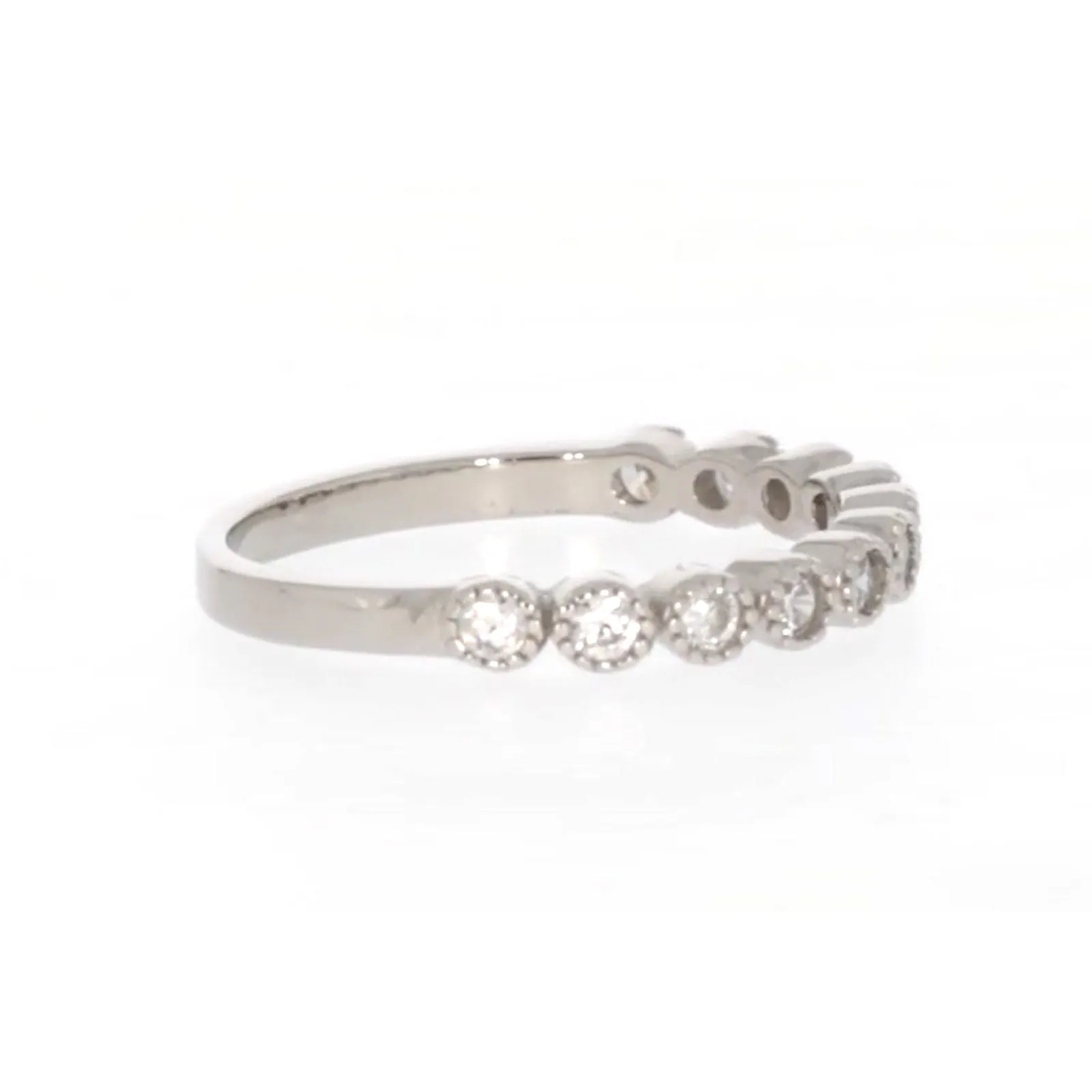 Sterling Silver Cubic Zirconia Stacker Ring
