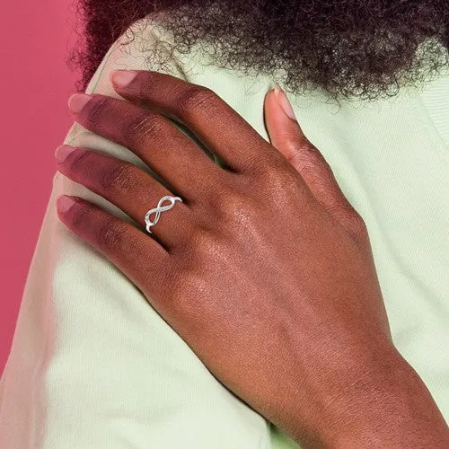 Sterling Silver CZ Infinity Ring