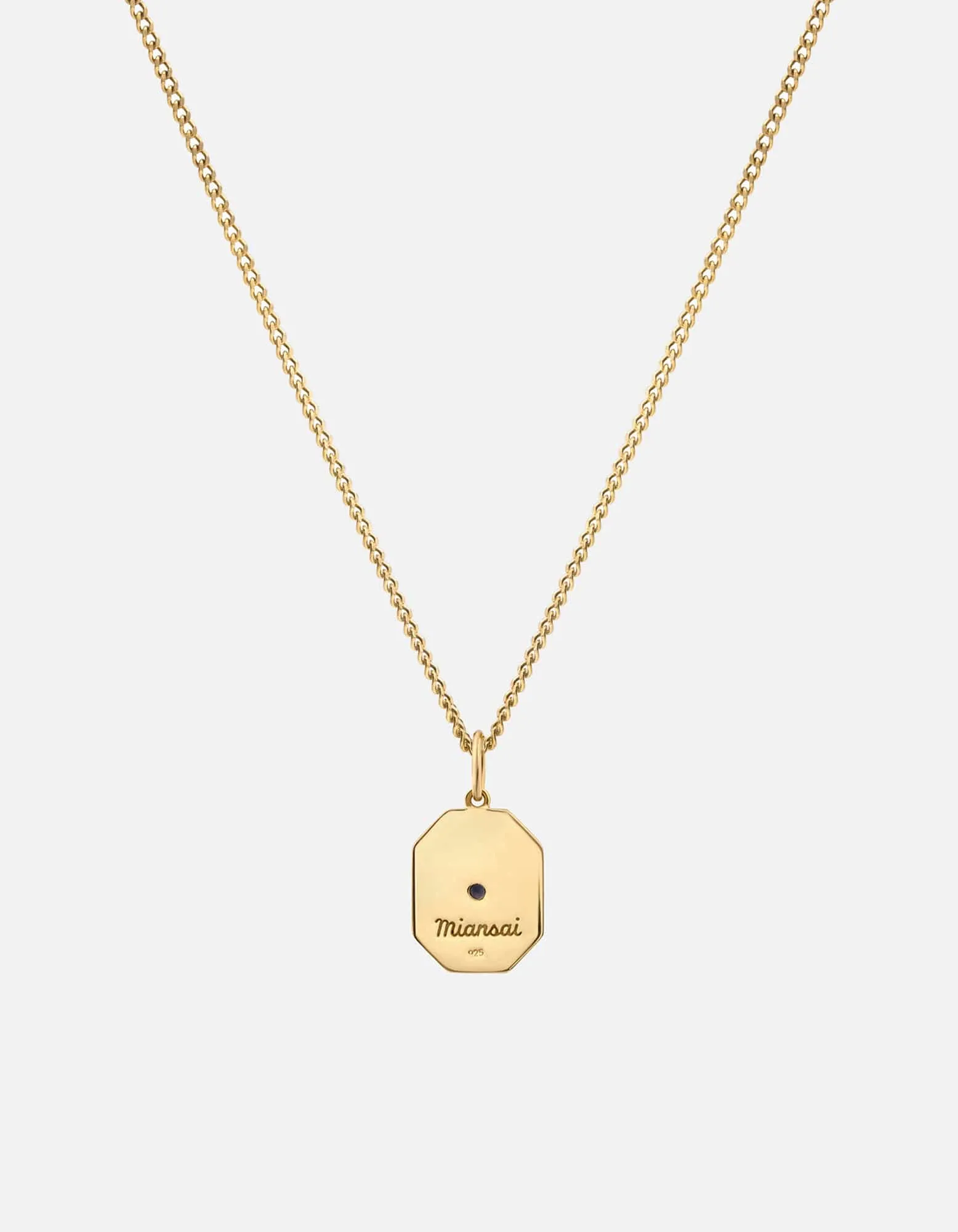 Umbra Sapphire Necklace, Gold Vermeil/Blue