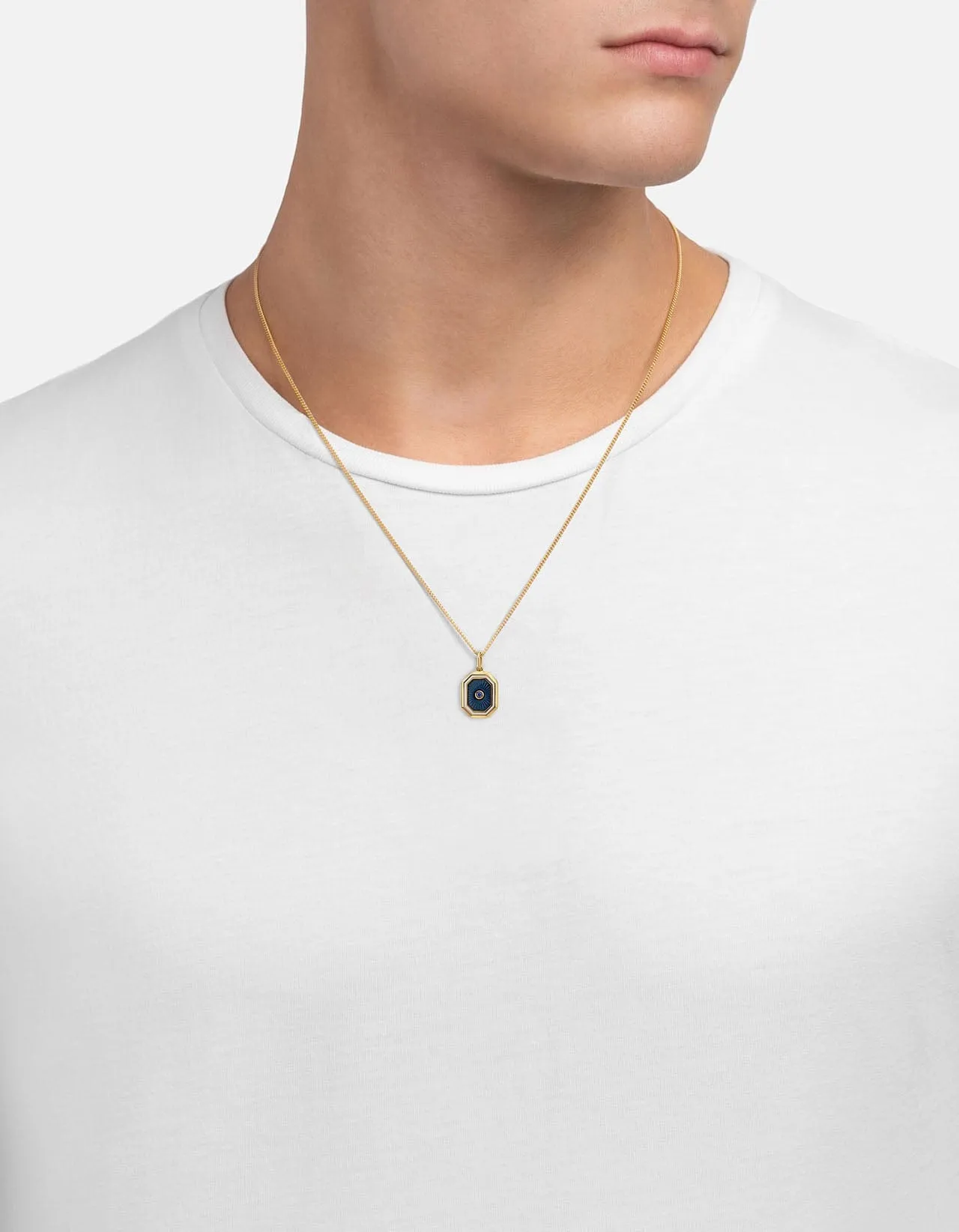 Umbra Sapphire Necklace, Gold Vermeil/Blue
