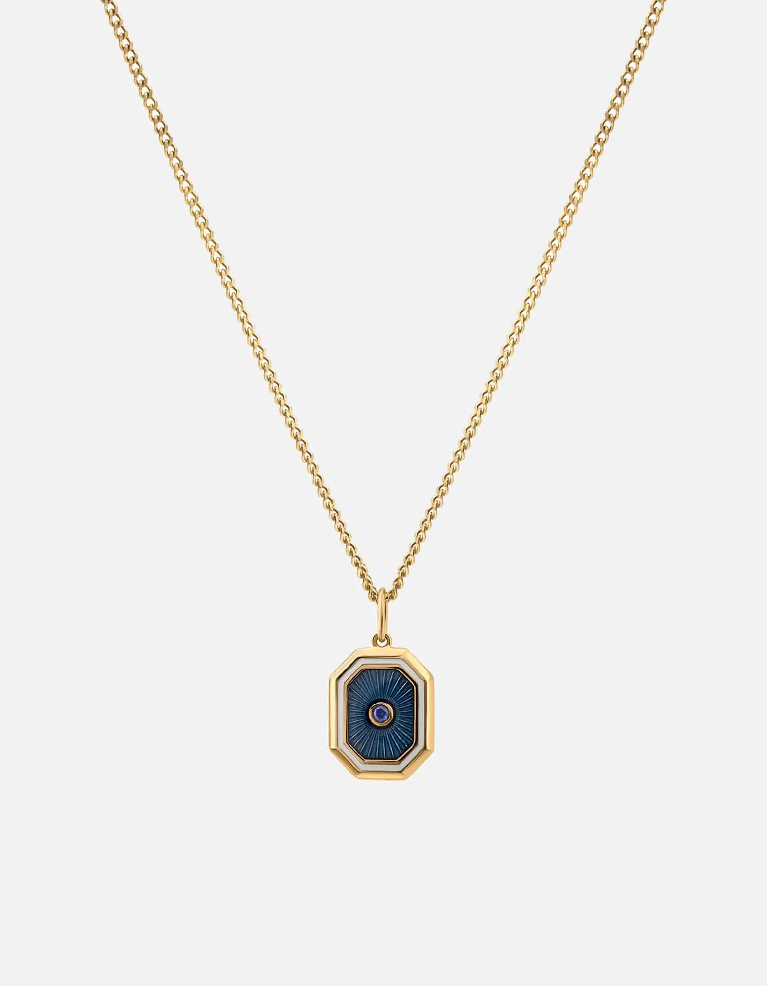 Umbra Sapphire Necklace, Gold Vermeil/Blue