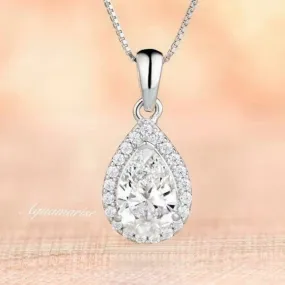 Vera White Sapphire Necklace- Sterling Silver